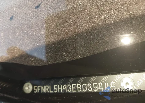 2014 Honda Odyssey Touring/Touring Elite z USA, uszkodzony, nr VIN 5FNRL5H93EB035445